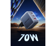 Vention Ładowarka 70W GaN PD 1x USB-A 2x USB-C czarna - 1543402 - zdjęcie 2